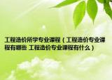 工程造价所学专业课程（工程造价专业课程有哪些 工程造价专业课程有什么）
