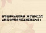 翡翠貔貅吊坠寓意讲解（翡翠貔貅挂坠怎么佩戴 翡翠貔貅吊坠正确的佩戴方法）