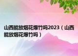 山西能放烟花爆竹吗2023（山西能放烟花爆竹吗）