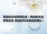 离别的车站原唱孙露（离别的车站原唱是谁 离别的车站原唱是哪位）