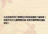 九日重阳节开门有菊花不知来送酒若个是陶家（重阳节为什么要喝菊花酒 重阳节要喝菊花酒的来历）