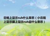 音响上显示ruh什么意思（小音箱上显示屏上显示ruh是什么意思）