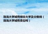 珠海大学城有哪些大学及分数线（珠海大学城有食街吗）