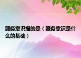 服务意识指的是（服务意识是什么的基础）