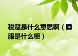 税赋是什么意思啊（睡服是什么梗）