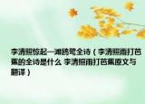 李清照惊起一滩鸥鹭全诗（李清照雨打芭蕉的全诗是什么 李清照雨打芭蕉原文与翻译）
