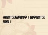 诩是什么结构的字（因字是什么结构）