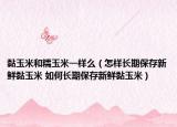 黏玉米和糯玉米一样么（怎样长期保存新鲜黏玉米 如何长期保存新鲜黏玉米）