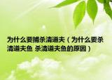 为什么要捕杀清道夫（为什么要杀清道夫鱼 杀清道夫鱼的原因）