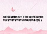 欧阳靖 幼稚园杀手（欧阳靖评价幼稚园杀手宋岳庭宋岳庭和幼稚园杀手说明）