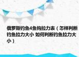 俄罗斯钓鱼4鱼钩拉力表（怎样判断钓鱼拉力大小 如何判断钓鱼拉力大小）