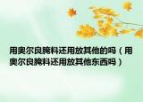 用奥尔良腌料还用放其他的吗（用奥尔良腌料还用放其他东西吗）