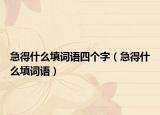 急得什么填词语四个字（急得什么填词语）