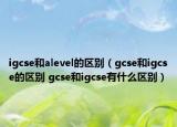 igcse和alevel的区别（gcse和igcse的区别 gcse和igcse有什么区别）