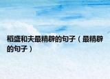 稻盛和夫最精辟的句子（最精辟的句子）