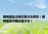 腊鸭是放冷藏还是冷冻保存（腊鸭是放冷藏还是冷冻）