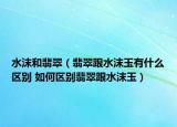 水沫和翡翠（翡翠跟水沫玉有什么区别 如何区别翡翠跟水沫玉）
