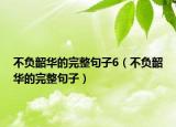 不负韶华的完整句子6（不负韶华的完整句子）
