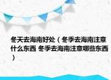 冬天去海南好处（冬季去海南注意什么东西 冬季去海南注意哪些东西）
