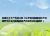 构成社会生产力的内容（私有制简单商品经济的基本矛盾是简单商品经济的基本矛盾是解析）