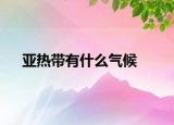 亚热带有什么气候