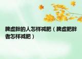 脾虚胖的人怎样减肥（脾虚肥胖者怎样减肥）