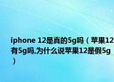iphone 12是真的5g吗（苹果12有5g吗,为什么说苹果12是假5g）