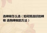 选辣椒怎么选（如何挑选好的辣椒 选购辣椒的方法）