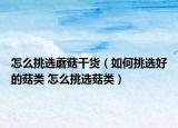 怎么挑选蘑菇干货（如何挑选好的菇类 怎么挑选菇类）