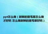 ppt怎么做（新鲜的猪毛草怎么做才好吃 怎么做新鲜的猪毛草好吃）