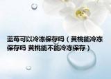 蓝莓可以冷冻保存吗（黄桃能冷冻保存吗 黄桃能不能冷冻保存）
