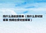 炖什么汤能放草果（炖什么食材放草果 炖哪些食材放草果）