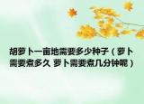 胡萝卜一亩地需要多少种子（萝卜需要煮多久 萝卜需要煮几分钟呢）