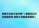 草莓不洗会不会中毒?（草莓可以不洗直接吃吗 草莓不洗就能食用吗）