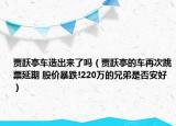 贾跃亭车造出来了吗（贾跃亭的车再次跳票延期 股价暴跌!220万的兄弟是否安好）