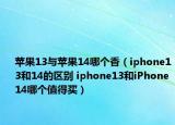 苹果13与苹果14哪个香（iphone13和14的区别 iphone13和iPhone 14哪个值得买）