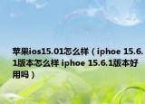 苹果ios15.01怎么样（iphoe 15.6.1版本怎么样 iphoe 15.6.1版本好用吗）