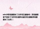 win10系统更新补丁文件可以删除吗（系统更新留下的补丁文件可以删吗(是否可以删除系统更新补丁文件)）