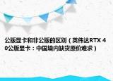 公版显卡和非公版的区别（英伟达RTX 40公版显卡：中国境内缺货原价难求）
