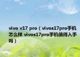 vivo v17 pro（vivos17pro手机怎么样 vivos17pro手机值得入手吗）