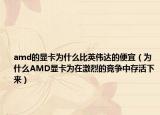 amd的显卡为什么比英伟达的便宜（为什么AMD显卡为在激烈的竞争中存活下来）