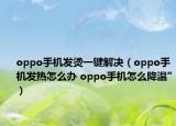 oppo手机发烫一键解决（oppo手机发热怎么办 oppo手机怎么降温”）
