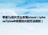 苹果7p照片怎么恢复icloud（iphone7plus中恢复照片的方法教程）