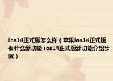 ios14正式版怎么样（苹果ios14正式版有什么新功能 ios14正式版新功能介绍步骤）
