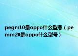 pegm10是oppo什么型号（pemm20是oppo什么型号）