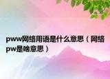 pww网络用语是什么意思（网络pw是啥意思）