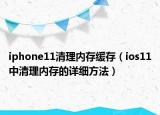 iphone11清理内存缓存（ios11中清理内存的详细方法）