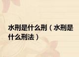 水刑是什么刑（水刑是什么刑法）