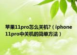 苹果11pro怎么关机?（iphone11pro中关机的简单方法）