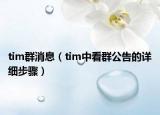 tim群消息（tim中看群公告的详细步骤）